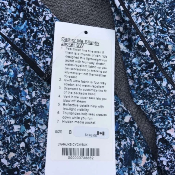 Lululemon Gather Me Slightly Jacket 
2017 Seawheeze Tofino Shells Multi Black 6 - Picture 4 of 11